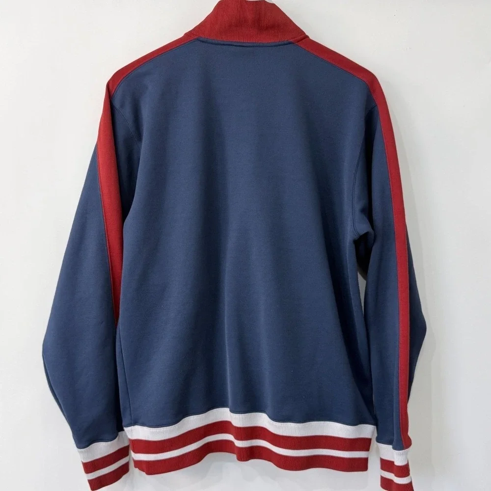 Y2K The North Face Retro Knit Track‎ Warm Up Jacket Mens M Navy Crimson White
